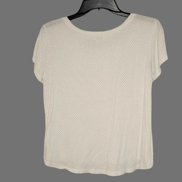 GAP Soft White Polkadot Short Sleeve Luxe Tee Women's Size XS - Picture 3 of 6